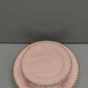 EI 60pcs Pink Plastic Plates with Gold Rim,Pink Party Plates Disposable,Heavy Duty 10" Dinner & 7" Dessert Plate Fancy Elegant Plate for Wedding,Birthday,Afternoon Tea,Valentine's Day