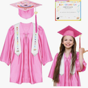 Kindergarten graduation cap and gown with 2026 Tassel, Certificate for Toddler Children (30")