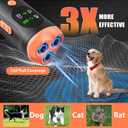 Lamido Ultrasonic Dog Bark Deterrent Devices with HD Display, 3 Emitters Anti Barking Device for Dogs, 35 FT Range, 2500 mAh Rechargeable Dog Training Tool for Indoors Outdoors Use