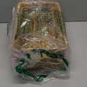 Wicker Basket, Water Hyacinth Baskets for Organizing, Rectangular Wicker Storage Basket for Shelves, Decorative Storage Bin with Built-in Handles (Medium)