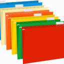 Hanging File Folders, RAZCC 30 Pack Reinforced Hanging Folders Letter Size, Designed for Bulky Files, Filing Cabinet, Adjustable Tabs, Assorted Colors
