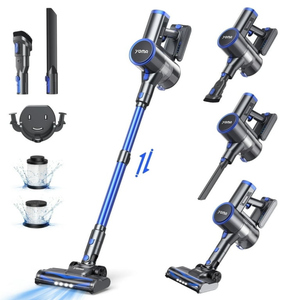 YOMA Cordless Vacuum Cleaner, 6-in-1 Rechargeable Stick Vacuum, 45mins Max Runtime, Lightweight 2200mAh Battery Powerful Vacuum Cleaner for Home Hard Floor Pet Hair-N12