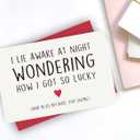 Alzombi Funny Snoring Anniversary Card for Husband Wife, Cute Birthday Card for Boyfriend Girlfriend, Snore Valentines Day Cards for Him Her