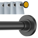 Black Shower Curtain Rod Tension 30 to 80 Inch,1 Inch Diameter Adjustable Tension Curtain Rod No Drilling,Shower Rods for Bathroom,No Rust