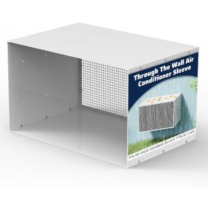 Through The Wall AC Wall Sleeve, Air Conditioner Wall Sleeve Covers with Exterior Grille, Thickened Sleeve for All Standard 26 Inch Through The Wall Air Conditioner Units, Easy Installation
