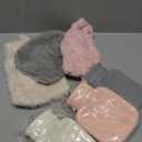 Amylove 3 Pcs Mini Hot Water Bottle for Hot & Cold Compress with Cover 320ml Silicone Microwave Heating Bottles Small Water Bag for Travel Holiday Gift (Pink, Gray, White,Plush)