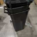United Solutions 32 Gallon Wheeled Outdoor Garbage Can with Attached Snap Lock Lid and Heavy-Duty Handles, Black, Heavy-Duty Construction, Perfect Backyard, Deck, or Garage Trash Can, 2 Pack