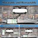 Car Phone Holder Mount, Rear View Mirror Phone Holder, Rotatable and Retractable Phone Holders for Your Car Compatible with iPhone Samsung All 4-7 Inch Cell Phones