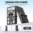 2 x Silicone Case for R36 Ultra, Anti-Slip Protective Cover with Lanyard, Shockproof Dustproof Skin, Ergonomic Grip, Precise Cutouts for Cooling Vents, Anti-yellowing Gaming Accessory for R36 UltraBlack