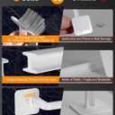 Hat Rack for Hat Storage (4-Pack), Multi-Purpose Hat Organizer, Strong Adhesive Hat Hooks for Wall Organizer for Baseball Caps, Two Mounting Options Hook, White