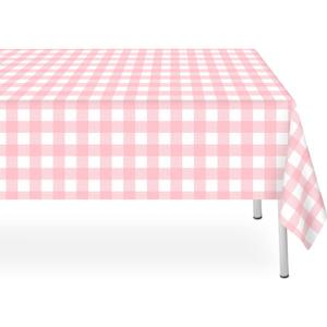 12 Pack Pink and White Checkered Tablecloth, Pink Plastic Table Cloths for Parties Disposable, 54x108 in Waterproof Rectangular Pink Gingham Camping Tablecloth for Birthday, Party, Baby Shower, 54" X 108" Rectangle