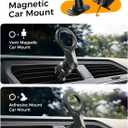 MAGIC JOHN for iPhone 17 Pro Max MagSafe Car Mount, Air Vent Phone Holder Car, [Super Magnetic] Magnetic Car Phone Mount Dash, Cell Phone Holders for Your Car Accessories fit iPhone 16 15 14 13