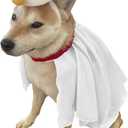 ComfyCamper Dog Ghost Costume - X Large Medium Small French Lab Night Lab Cosplay Halloween Christmas Costumes, Medium (White)