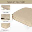BPS 18 x 19 Inch Outdoor Chair Cushion Set of 2, Fade-Resistant and Water-Resistant Solution-Dyed Polyester Fabric Patio Chair Cushions with Straps for Outdoor/Indoor Dining Chairs