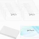 100Pcs Name Tags with Pins, Clear Plastic Name Tag Holder Horizontal Pin Style Name Badge Holders with 100Pcs Name Tag Inserts for Meeting Seminar Show Event Conference(3.5 x 2.2 Inch)