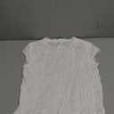 APAFES Womens Smocked Crop Tops Summer Peplum T-Shirts Cap Sleeve Crew Neck Workout Casual Tees, XS