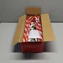 COOLWUFAN 12 Pack Christmas Candy Cane Pathway Markers, 17'' Christmas Outdoor Decorations Pathway Lights with 60 Warm Lights for Indoor and Outdoor Xmas Holiday Party Patio Yard Decor (Red)