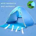 Pop Up Beach Tent Shade Sun Shelter UPF 50+ Canopy Cabana 2-3 Person for Adults Baby Kids Outdoor Activities Camping Fishing Hiking Picnic Touring (Blue), 64.9" L x 59" W x 43.3" H