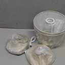 CHLORANTHUS 2 Pack Cordless Table Lamps, 3 Colors Stepless Dimming Fabric Desk Lamp, 6000mAh Rechargeable Battery LED Desk Lamp, Touch Night Light for Bedroom, Dining, Desk, Cafe