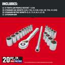 CRAFTSMAN Mechanics Tool Set, 1/4 Inch Drive, 20 Piece (CMMT12108)