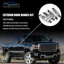 Exterior Chrome Door Handle 4 PCS Front Rear Driver & Passenger Compatible with 2007-2014 Cadillac Escalade Chevy Avalanche Silverado Suburban GMC Sierra Yukon OE # 22738722 22738721 20828258