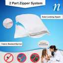 National Allergy Premium 100% Cotton Zippered Pillow Protector - King Size - White - 2 Pack - 300 Thread Count - Hypoallergenic Bed Pillowcase with Zipper - Breathable Encasement Cover