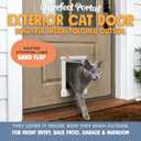 Purrfect Portal Exterior and Interior Cat Door, 4-Way Locking Magnetic Cat Flap for Solid & Hollow Core Doors, Outdoor Pet Door for Cats & Small Dogs, Easy Install Secure Exterior Cat Door