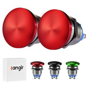 momentary Push Button SwitchBig red 19mm0.75" momentary Button Switch AC/DC IP65 12V 24V 36V 110V 250V 5A SPST