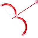 Lizxun Cupid Bow and Arrow Set Halloween Cosplay Costume Accessories Dress up Party Favors (One Size, Pink)