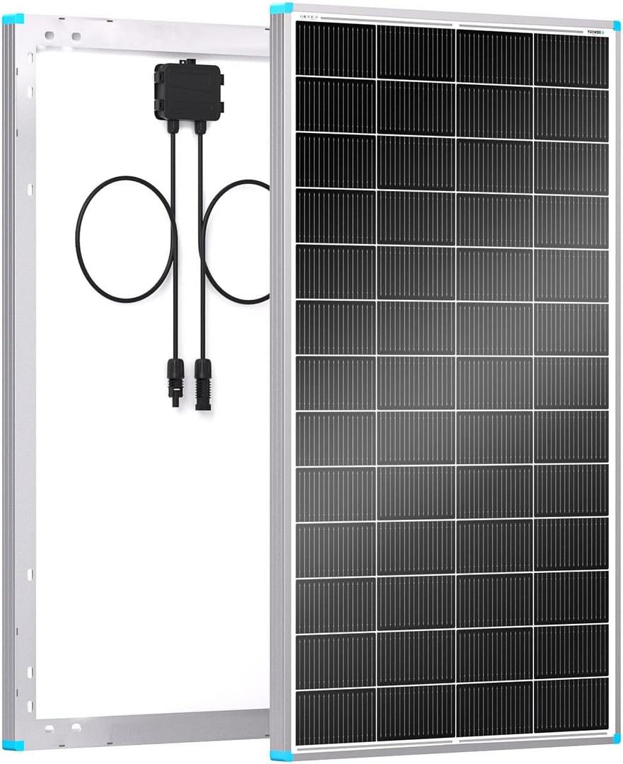 200W Solar Panel N-Type 16BB, 24V RV Solar Panel 200 Watt, 25% High Efficiency, IP67 Monocrystalline PV Module Solar Charger for Roof Boat Camping Van Trailer Cabin Off-Grid Applications