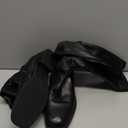 Knee High Boots Women Faux Leather Elastic Boots Low Heel Square Toe Side Zipper Fall Long Tall Boots for Women (9, Black)