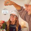 PDE-QUNLIAN First Married Christmas Ornament 2025, 1st Year Wedding Ornament, Ceramic Hanging Decoration for Couples Just Married with Gift Box & Ribbon, 2.9" (Mr&mrs-festive Christmas)