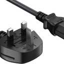 England UK Power Cord, 3 Pin Connector for Computers, TVs, Monitors, & More (IEC-320-C13 to UK Plug BS1363) (UK England)