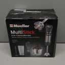Mueller Multistick 5-in-1 Immersion Blender Handheld, 12 Speed Hand Mixer-Turbo Boost, Heaviest Duty Copper Motor, Titanium reinforced Blades Hand Blender, Milk Frother Wand, Whisk, Beaker, Chopper, Grey