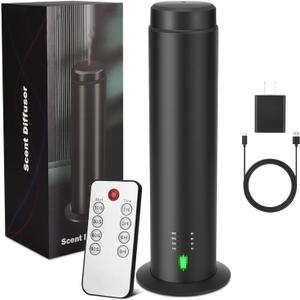 Waterless Scent Essential Oil Diffuser for Hotel,Whole House,Large Room, Office，Home，200ML Large Capacity, Covering 1500 Square feet (Black) (Large200)