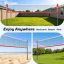 Haokelball Outdoor Badminton Net Set with Anti-Sag Winch System - 20ft Badminton Net, 4 Rackets, 3 Shuttlecocks & Carry Bag, Badminton Set for Backyard, Grass, Beach, Holiday Games