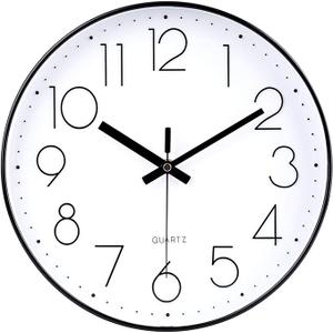 jomparis 16 Inch Large Wall Clock Silent Modern Style for Living Room Office (Gray)
