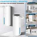 Automatic Soap Dispenser Liquid Touchless: 13.52oz/400ml Wall Mounted USB Rechargeable - 4-Level Adjustable Modern Electric Hand Soap Dispenser - Kitchen Bathroom Kids Family White