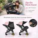 Doona Car Seat Sun Shade Extension, Baby Car Seat Sun Cover Canopy Extender, Infant Stroller Sunshade with UV Protection, Breathable Mesh Bug Net, Newborn Travel Shade