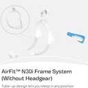 ResMed AirFit N30i Standard Frame System, Elbow & Nasal Cradle Cushion - For CPAP Mask - Replacement CPAP Accessories - Standard Frame / Medium Cushion