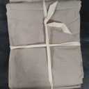 MooMee Bedding Duvet Cover Set 100% Washed Cotton Linen Like Textured Breathable Durable Soft Comfy (Heathered Taupe, Oversized King 120"x98")