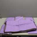 Clothes Storage Bags, Foldable Thick Fabric Blanket Storage Bags, Large Clear Window & Carry Handles, Great for Clothes, Blankets, Closets, Pillows, Toys (Purple, 6PACK)