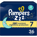 Pampers ZZZ Overnight Diapers, Size 7 (41+ lbs), 36 Count, Nighttime Protection Disposable Baby Diaper, Night Time Leak and Skin Protection