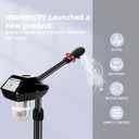 Professional Facial Steamer with More Steam for Deep Cleansing and Hydration, Face Steamer on Wheels with Time Setting, Estheticians Steamer Adjustable Height for Beauty, Spa and Home UseBlack