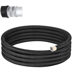 EVIL ENERGY 4AN PTFE Fuel Hose Line, AN4 Fuel Line E85 Nylon Braided 10FT Black