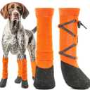 Dog Shoes Boots for Large Medium Dogs, Dog Booties & Paw Protectors for Winter Snowy Day with Adjustable Straps for Walking Running Hiking Outdoor Dog Booties Dog Shoes, XXL