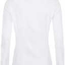 J.VER Womens Dress Shirts Long Sleeve Button Down Shirt Wrinkle-Free Business Casual Blouse Office Work Tops (Medium, White)