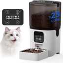 6L Automatic Cat & Small Dog Feeder - Programmable Pet Feeder with 36 Daily Meals, Detachable Stainless Steel Bowl, 25 Cup Capacity Smart Food Dispenser for Easy Cleaning