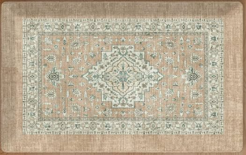 KIMODE Anti Fatigue Kitchen Mats for Floor 20"x32", 3/5 inch Thick Cushioned Kitchen Floor Mats, Grey Boho Oriental Kitchen Rug, Comfort Ergonomic Standing Desk Mat for Sink Laundry Office (1'8" x 2'8" (Rectangular))