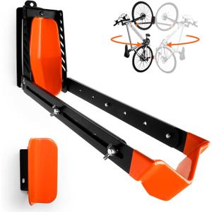 Swivel Bike Rack Wall Mount, 2 PCS Bike Hanger Wall Mount, Vertical Bike Rack, Sturdy Bike Storage Hook, No Heavy Lifting Required Indoor Hanging Bike Organizr